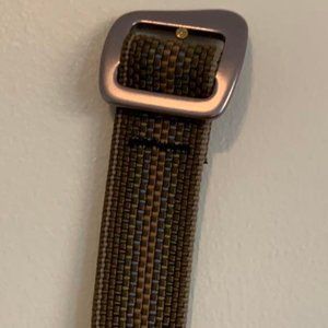 Bison Designs Unisex Brown, Tan, Green, Blue, Belt with Gunmetal Buckle.